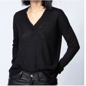 Zadig & Voltaire Black V-Neck Sweater